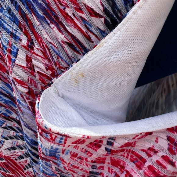 Kim Rogers Blue Red Fireworks Striped Lined Dress Women’s Plus Size 2X Patriotic - Picture 13 of 16